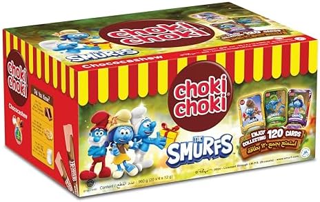 Choki Choki Chocolate Paste Tube - 4 Sticks x 12g (48g Total), Creamy Chocolate Snack for Kids