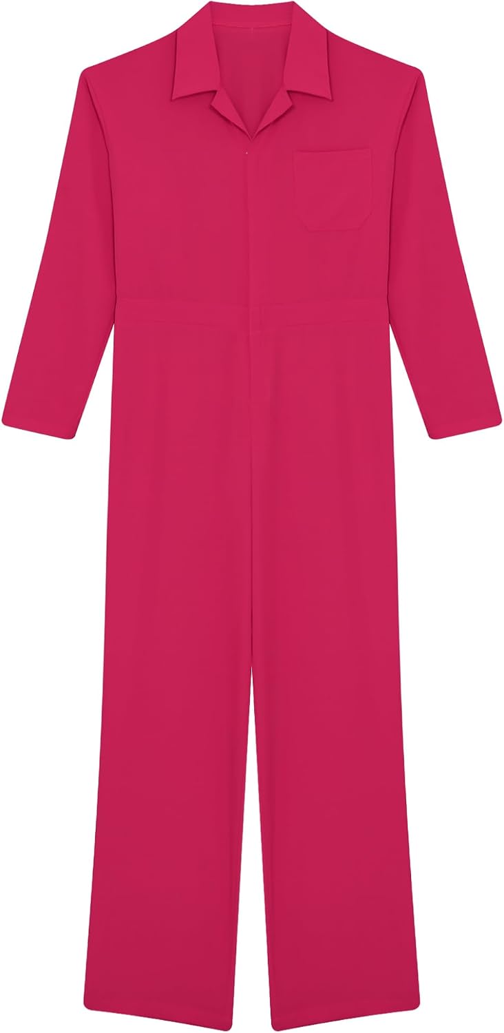 Jelory Mens Work Overalls Long Sleeve Zipper Coveralls Mechanic Uniforms One Piece Jumpsuit Workwear
