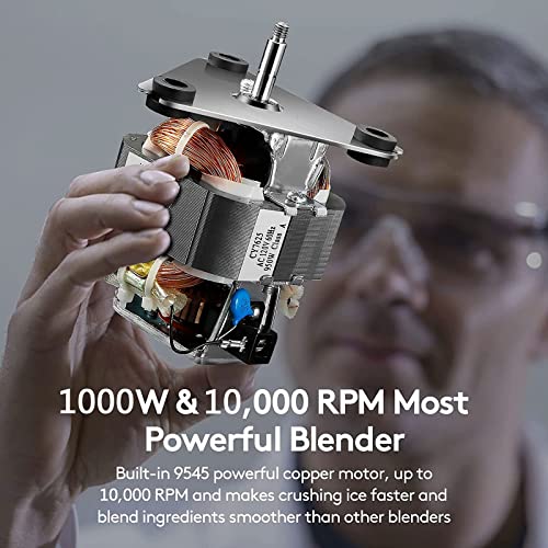 High Speed Blender Mixer With 1.5L Jar - Professional Yellow Smoothie Maker, Adjustable Speeds, 4 Stainless Steel Blades - Ideal Kitchen Food Processor Blender - Image 6