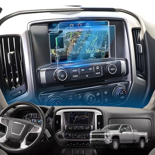 LFOTPP For Silverado Screen Protector 2014-2019 2020 2021 Silverado 1500 2500HD 3500HD 8 Inch LTZ MyLink [Anti Scratch Ultra-tough] Touchscreen [Nano Plastic Shield] Silverado Accessories