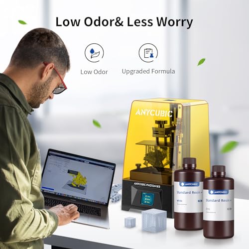 Image of ANYCUBIC Upgraded Standard 3D Printer Resin, 405nm SLA Fast UV-Curing Resin, High Precision & Rapid Photopolymer for 8K Capable LCD /DLP /SLA 3D Printing (Black, 1000g)