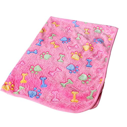 Suammiitstrieadea Warme Haustiermatte mit Knochenmuster, Rosa