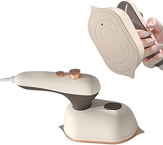 Professional Micro Steam Iron, Travel Iron Mini with Steam, Portable Travel Steam Iron, 180° Rotating Mini Travel Steam Iron, Foldable Travel Mini Steam Iron for Clothes Travel Size, Handheld Mini Iron Steamer for Home Dry & Wet Ironing.