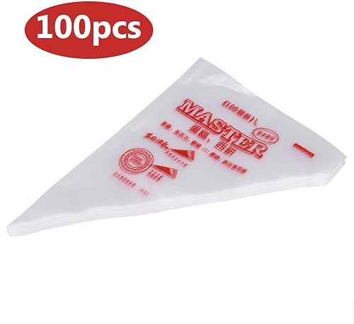 Miniatura 9 de GLOGLOW Bolsa para tuberías, 100 bolsas de glaseado de 14 pulgadas, bolsas de glaseado de galletas de fondant de pastelería (L)