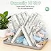 Large Baby Bottle Drying Rack, Space Saving 18 Hooks Slope Travel Bottle Dryer with Removable Drip Tray, Countertop Holder Organizer for Bottles & Baby Brushes Pacifiers and Pump Part-BPA Free