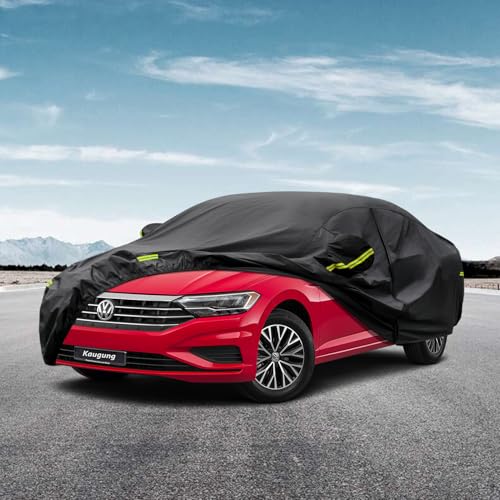 Image of Kaugung 7 Layers Car Cover Custom Fit VW Passat from 2000 to 2025, Outdoor Waterproof All Weather Sun Rain Dust Snow Protection with Zipper Door.(USA Warehouse,Within 3-7 Days)