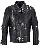 Michael Jackson inspiriert Zipper / Buckle Style Lederjacke.