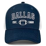 Mens Womens Dallas Classic Baseball Cap Navy-Blue Cotton Trucker Dad Hat