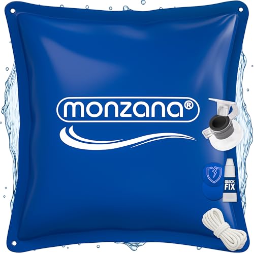 MONZANA® 1x Coussin de Piscine hivernage XXL 240x200cm Corde PVC -20°C Double Couture 4 Oeillets Coussin Gonflable Oreiller Piscine Coussin Flottant Valve air