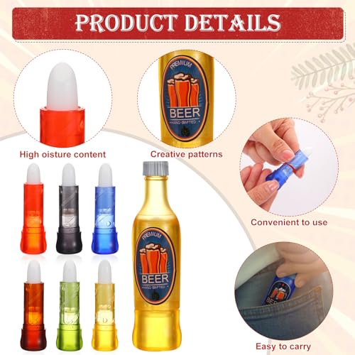 Dimsile 24 Set Appreciation Gifts Lip Balms for Men Father Day Appreciation Gift Card Wine Bottle Sign Lip Balms Employee Gift Thank You Gift Lip Care Cream for Male Teacher Coworker Colleague Team - Thumbnail 3