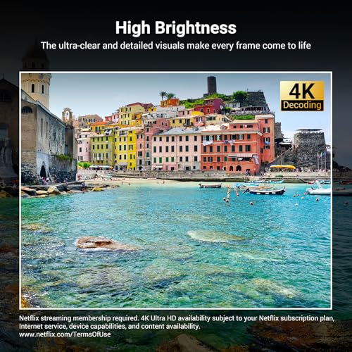 Image of 1500 ANSI lumens built-in streaming app full HD smart projector, HAPPRUN 4K projector, supports Wi-Fi and Bluetooth, Dolby audio, 300-inch large screen, suitable for home, outdoor, and indoor viewing