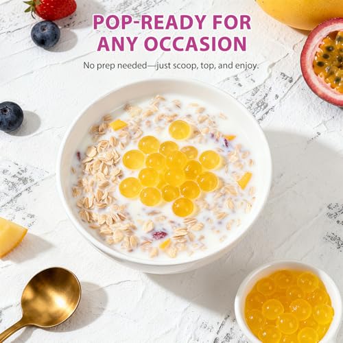 Image of Soeos Passion Fruit Popping Boba Pearls, 2.6 LB (1.2kg)