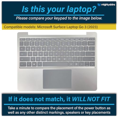 Image of MightySkins Carbon Fiber Skin Compatible with Microsoft Surface Laptop Go 3 (2023) Full Wrap Kit - The Hammer | Protective, Durable Textured Carbon Fiber Finish | Made in The USA
