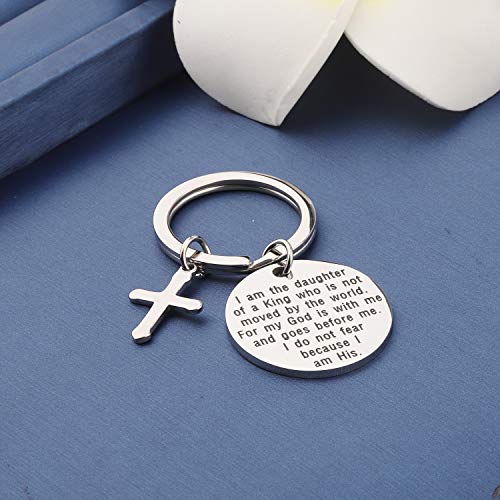 Myospark I Am The Daughter Of A King Christian Keychain Religious Jewelry Inspirational Gift For Women Baptism Gift For Girls (Daughter Of A King Keychain) #TOP2