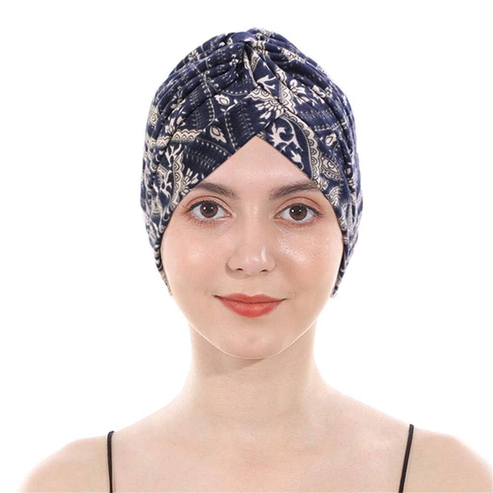 Turbans for Women Turban Soft Head Wrap Headwear Cap Pleated Cap for Hair Loss