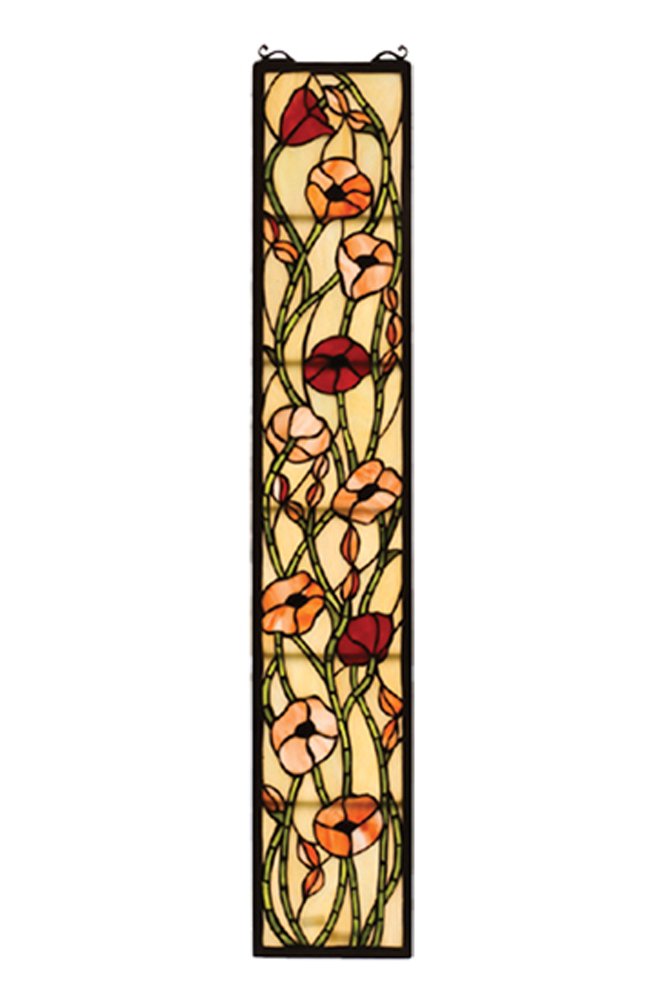 Meyda Tiffany 73266 6.5 Inch W 36.5 Inch H Poppies Sidelight Windows