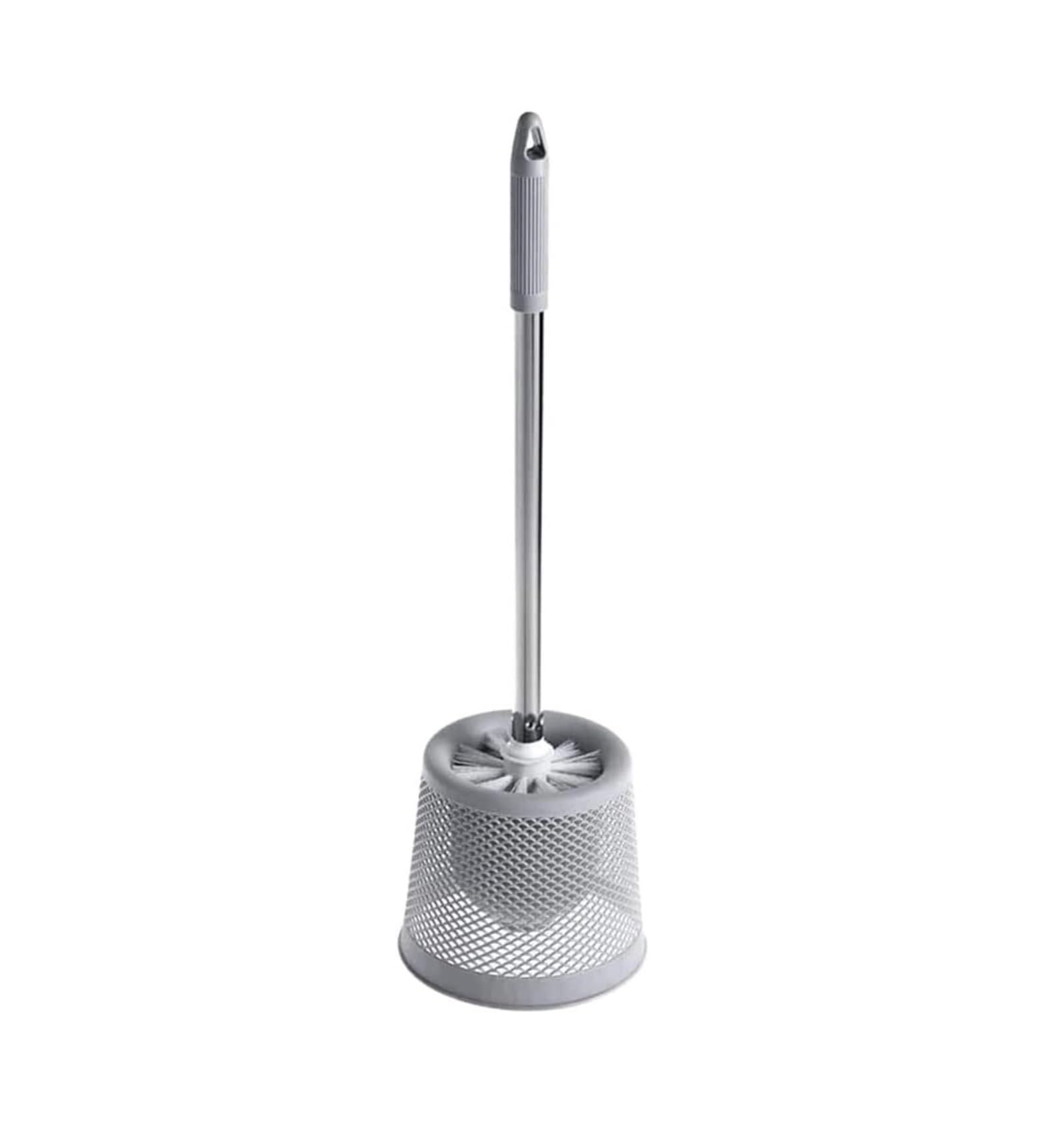 Set scopino e Supporto per WC in Acciaio Inossidabile, detergente per Il Bagno da con Base Traforata, Colore Blu Scuro - Scopino per la Pulizia del WC per Uso Domestico