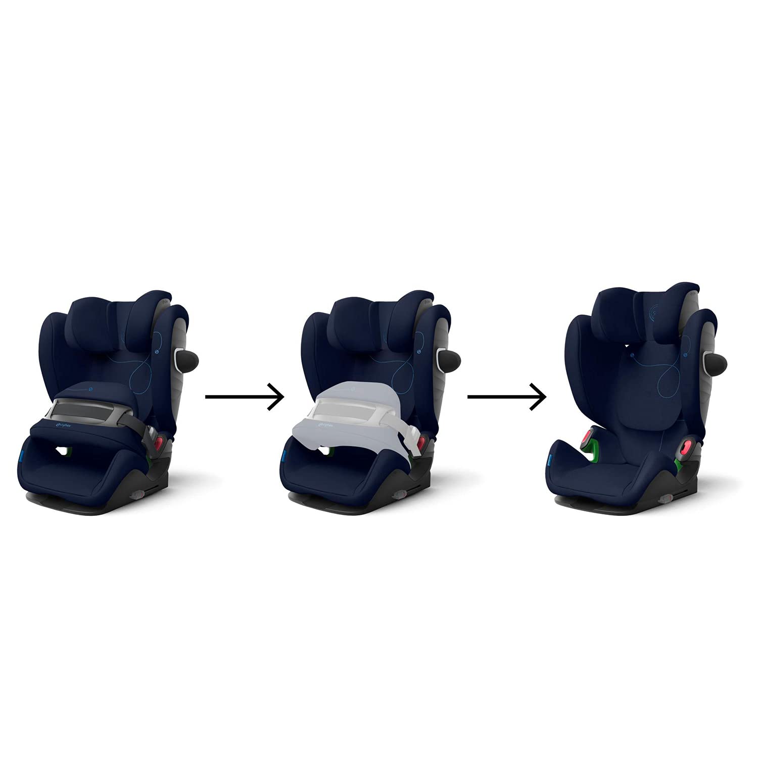 Cybex Gold Pallas G i-Size Seggiolino Auto, Blu (Navy Blue), 15 mesi - 12 anni