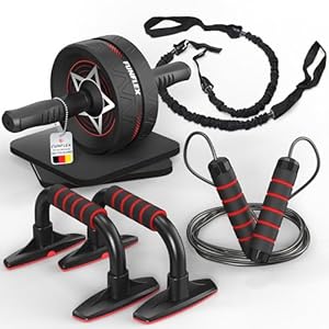 FUNFLEX Bauchroller - Bauchmuskeltrainer Set - Oberkörpertrainings Pack - Home Gym Equipment - Heimfitnessgerät für Männer & Frauen - Ganzkörpertraining - effektives Bauch Muskel Training Zuhause