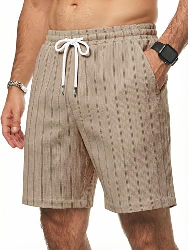 JMIERR Kurze Hosen Herren Sommer Stretch Bermuda Shorts Elastische Taille Shorts Herren Mit Taschen S-3XL
