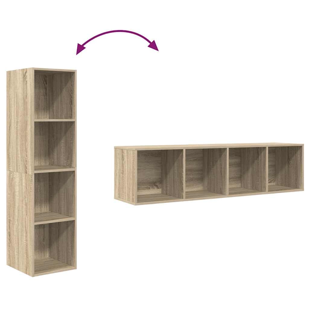 vidaXL - TV-Möbel - TV-Wandschrank Sonoma-Eiche 37x37x142,5 cm Spanplatte