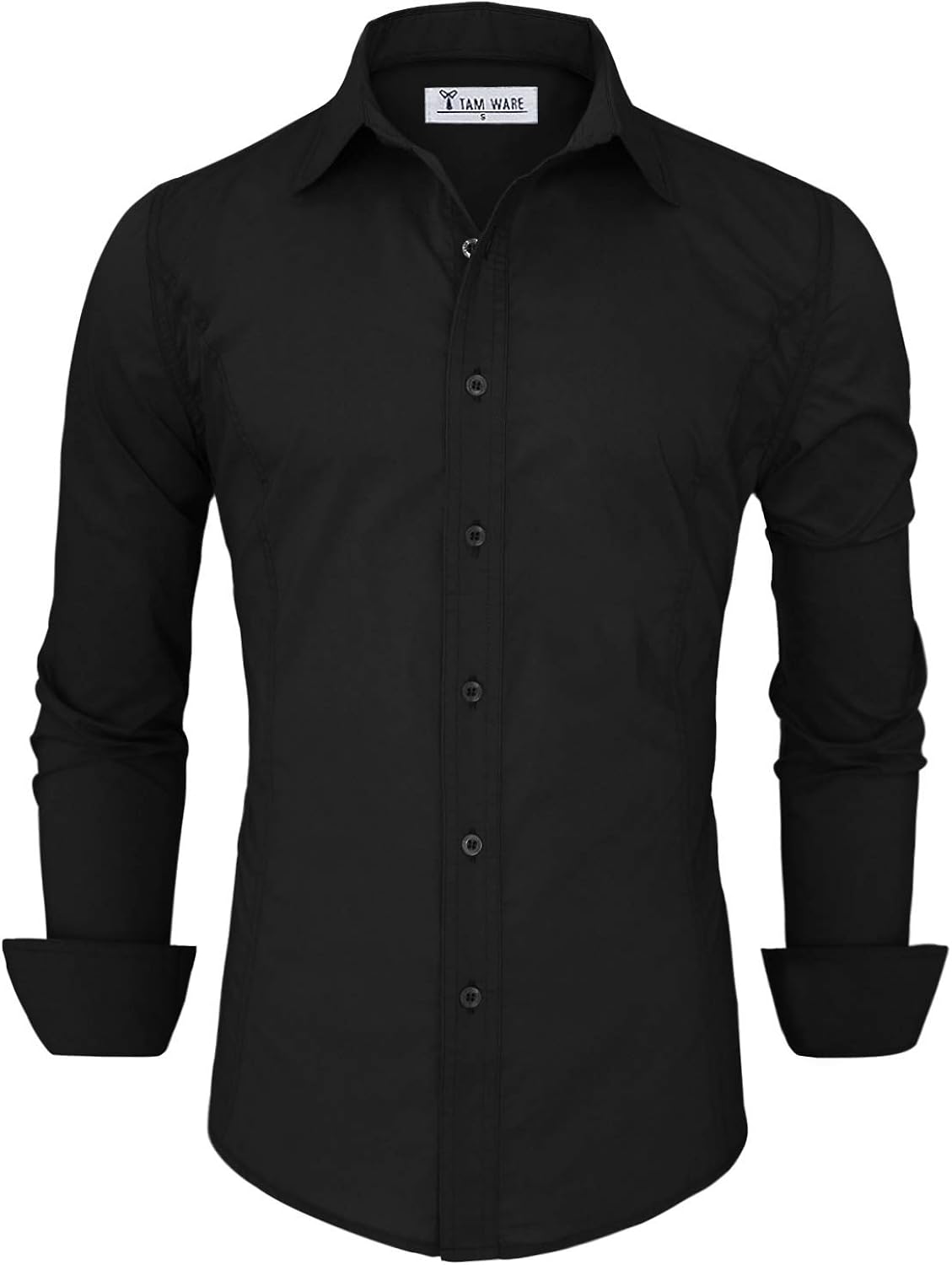 TAM Ware Mens Casual Slim Fit Basic Dress Shirts