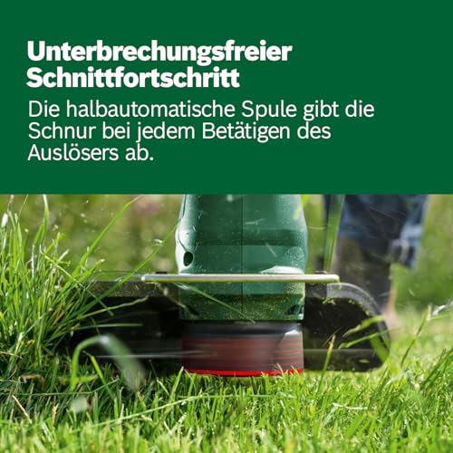 Bosch Akku-Rasentrimmer UniversalGrassCut 18V-26-500 (zum Rasentrimmen und Kantenschneiden; Ladezeit: 65 min; Schnittkreisdurchmesser: 26 cm; 18-Volt-System; mit 2.0 Ah-Akku und Ladegerät) 4