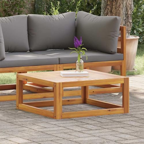 Mesa de centro de madera maciza de acacia con acabado artesanal al aceite 4