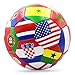 Soccer Ball Size 5 Football, 8.5 Inch National Flag Soccer Ball, Waterproof PVC Youth Adult Training Football for League Game Training Practice or Gift.