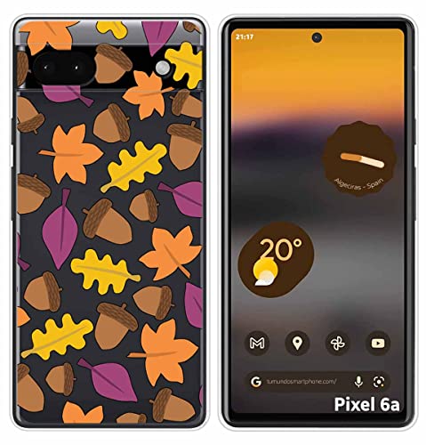 Custodia In Silicone Trasparente Per Google Pixel 6A Disegno Autunno Disegni