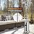 ARLIME 48000 BTU Patio Heater, Outdoor Propane Heating Machine w/Tabletop & Wheels & Stand Box, Freestanding Portable Heater for Patio, Backyard, Garden, CSA Certified (Silver)