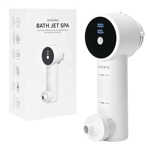 Portable Bath Spa for Tub, Bath Jet Spa & Bubble Bath Massager | Bath Jets for Tub, Cordless Portable Bathtub Jet Spa, Jet & Bubble Modes, 3 Speeds, 360° Nozzle, Rechargeable