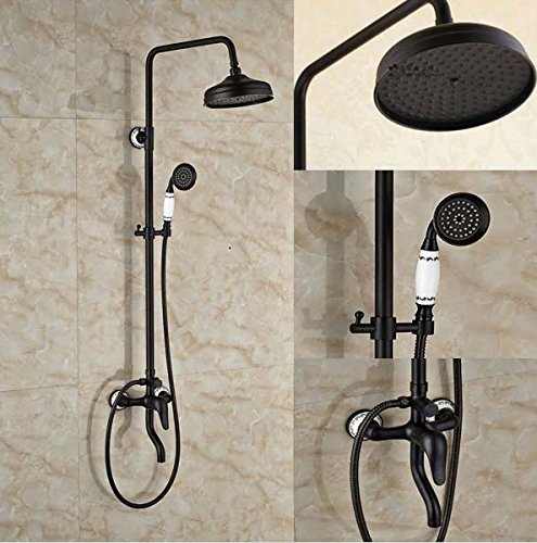 Robinet de douche colonne effet pluie Gowe Luxe bronze huilé pour rénovation