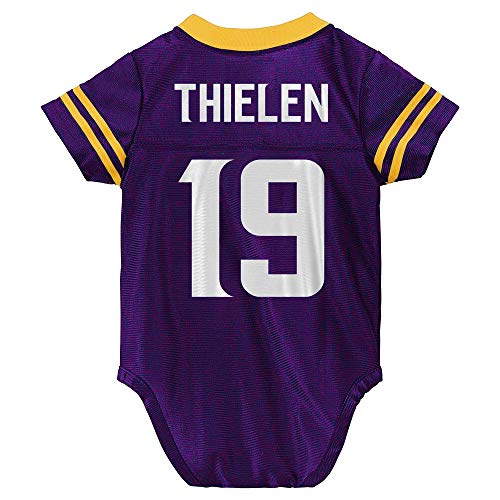 Outerstuff Nfl Newborn Infants Team Color Name And Number Home Player Creeper Bodysuit Jersey (Adam Thielen Minnesota Vikings Purple Home, 3-6 Months) #TOP2