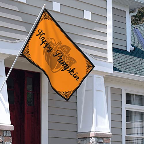 Drapeau d'Halloween géant COTECI 152 x 244 cm avec citrouille - 4