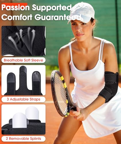 OXYSAIKO Elbow Brace for Cubital Tunnel & Ulnar Nerve Support – Adjustable Night Splint for Tennis Elbow, Tendonitis & Nerve Pain – Comfortable Elbow Stabilizer for Men & Women Fit Most