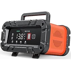 Cargador Bateria Yuasa Husgw Cargador de batería de Coche inteligente de 12V/24V 10A, Cargador Completamente Automático y Pantalla LCD, para Coche,Moto,camión,AGM,Gel,SLA (2-100 AH)