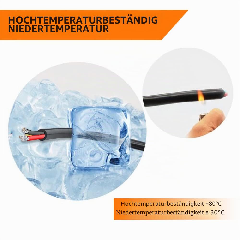 16 Gauge 3 Adriges Elektrokabel, 30.48M 3x1,3mm² Schwarzes, Verseiltes Niederspannungs 16/3 Kabel aus PVC, Flexibles Verlängerungskabel für LED Lampe