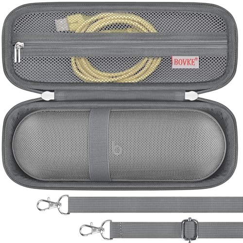 Étui Beats Pill gris housse de protection antichoc transport voyage avec filet de rangement