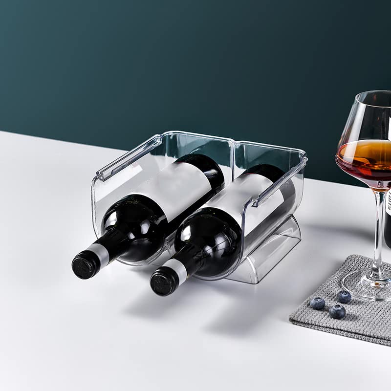 Organizador de Botellas de Vino Transparente 2 Botellas miniatura 2