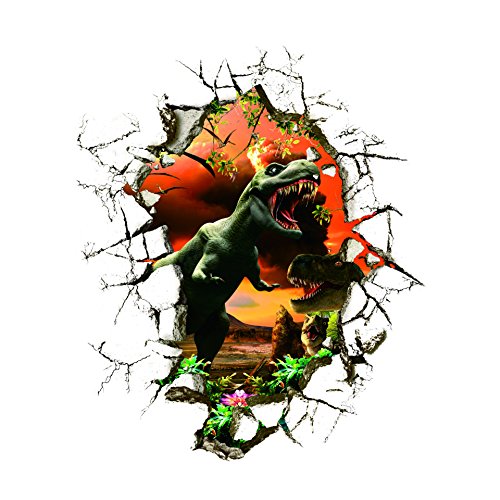 3D Dinosaur Wall Decal DIY Removable Kids Room Decor Nursery Home Decal Sticker