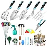 【Regalo Perfecto】Nuestro kit de jardinería es adecuado para su uso durante todo el año en jardines al aire libre, macizos de flores, cultivo de hortalizas, así como plantas en macetas y de interior. Ideal para entusiastas de la jardinería y novatos en el jardín para cultivar vegetales y flores, y también excelentes regalos de jardinería para abuelos, padres, esposas y amigos durante todo el año.