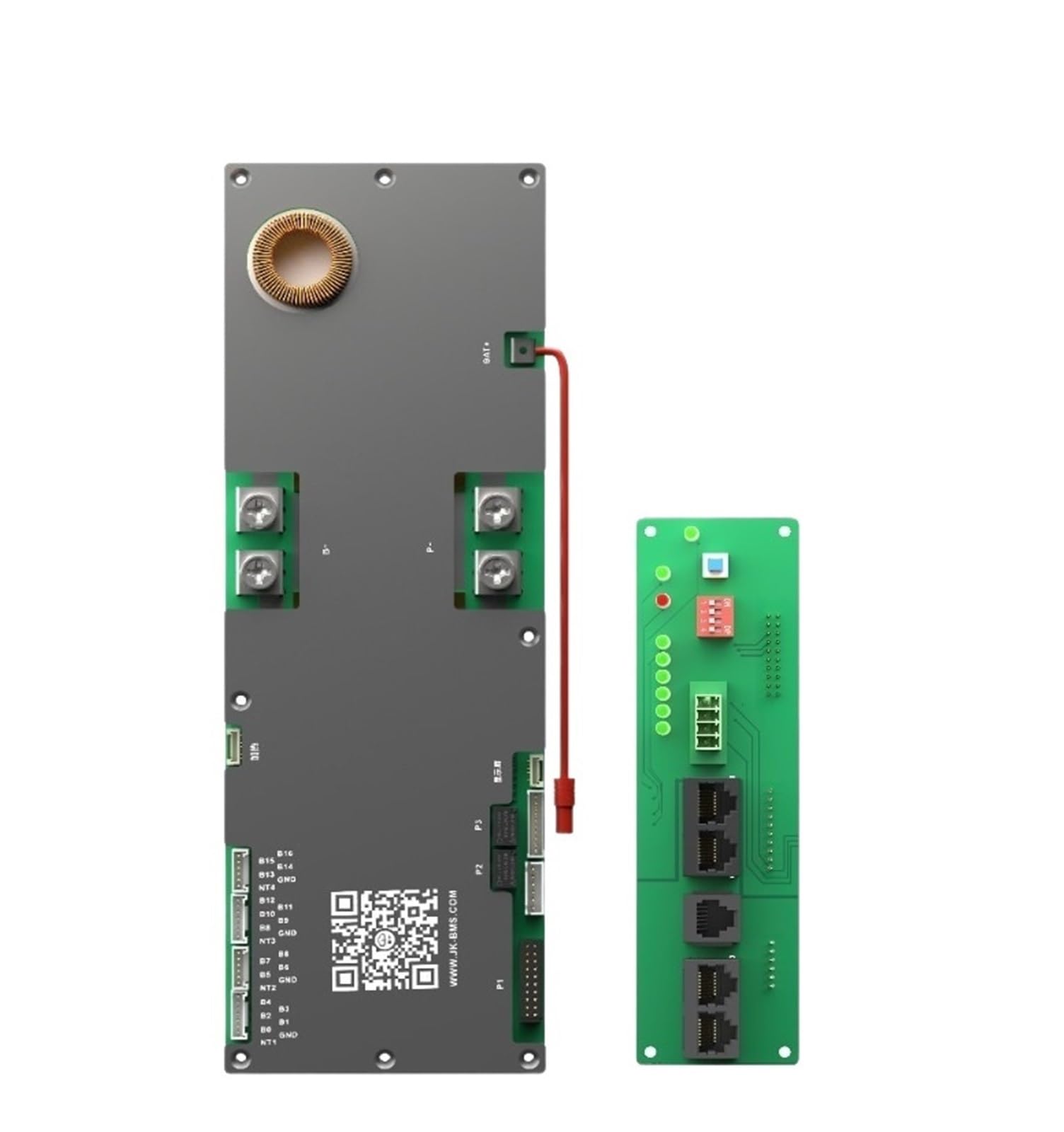 V19 Smart BMS con LCD da 4,3 Pollici, Lifepo4 48v 200A, Inverter di accumulo con bilanciamento Attivo 8S-16S BMS for Batteria agli ioni di Litio 200AH(JK-PB2A16S30P-V19)