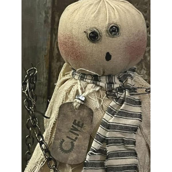 Figurines supplies for grubby primitive steam punk clive salvage ghost doll halloween decor figure 11 for holiday kitchen farhouse home decor  urban country home decor