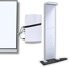 PAXO Premium PS5-PRO Wall Mount for Disc & Digital | Right Power Cable Output | Compatible with Sony PlayStation 5 Pro, PS5 Accessories, PS5 - White