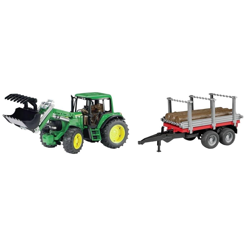 Bruder Spielwaren GmbH & Co. K J.D. 6920 Traktor Frontl.+Holztransp.anh