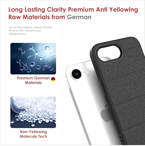 Image of for iPhone Case 16e, [Military Grade Drop Protection] Shockproof Slim Hybrid Phone Case for iPhone 16e - Carbon Black