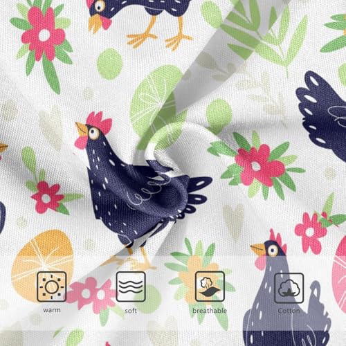 Wusikd Chickens Girls' Underwear Cotton Easter Eggs Girls Briefs Soft Toddler Underwear 3T3