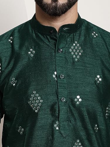 Image of SOJANYA (Since 1958 Men's Silk Blend Designer Long Kurta