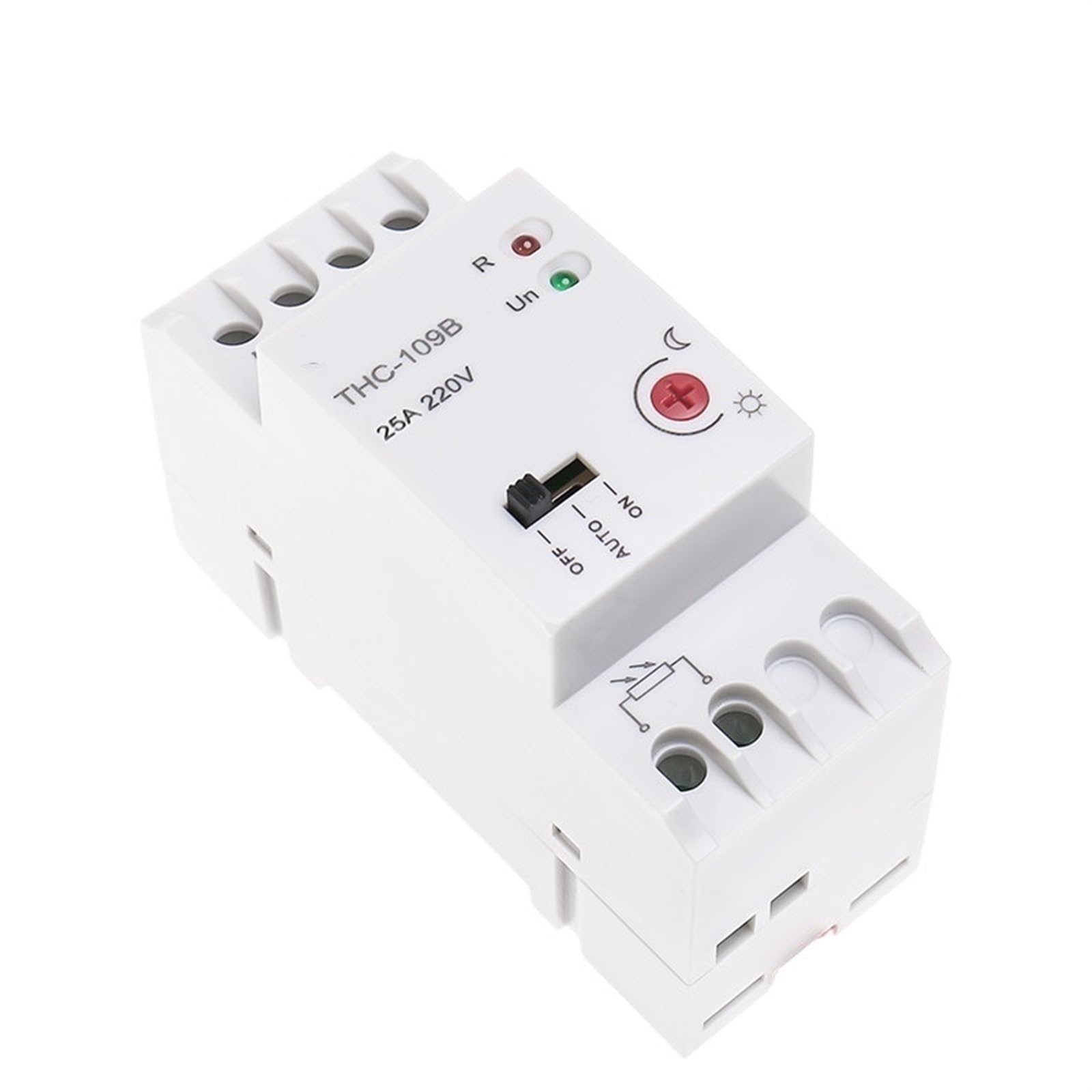 1 szt. włącznik/wyłącznik fotokomórkowy z czujnikiem 16 A 20 A 25 A AC220 V przełącznik na szynie Din (THC-109B 16A)